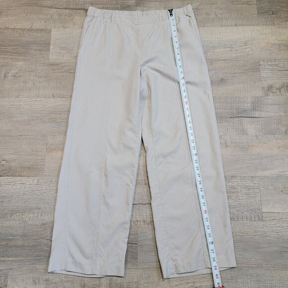 J Jill Purejill Wide Leg Pull On Pants Size Medium Tencel Cotton Blend Elastic - Picture 7 of 11